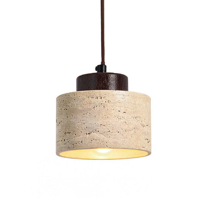 Velia - Suspension Travertin Tambour