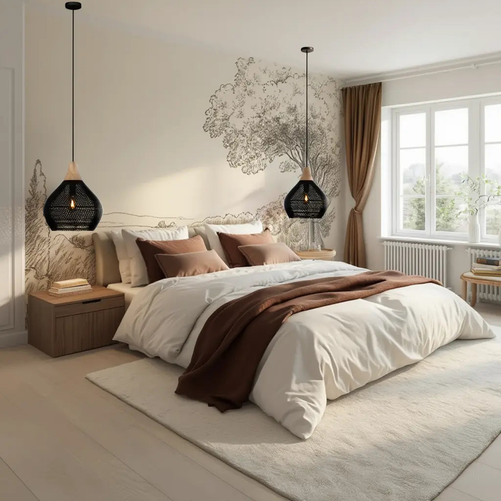 Mistral - Suspension Rotin & Bois