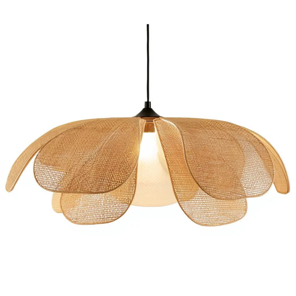 Iris - Suspension Rotin Fleur