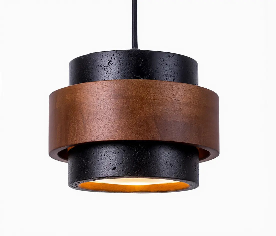 Saturnia - Suspension Travertin & Bois